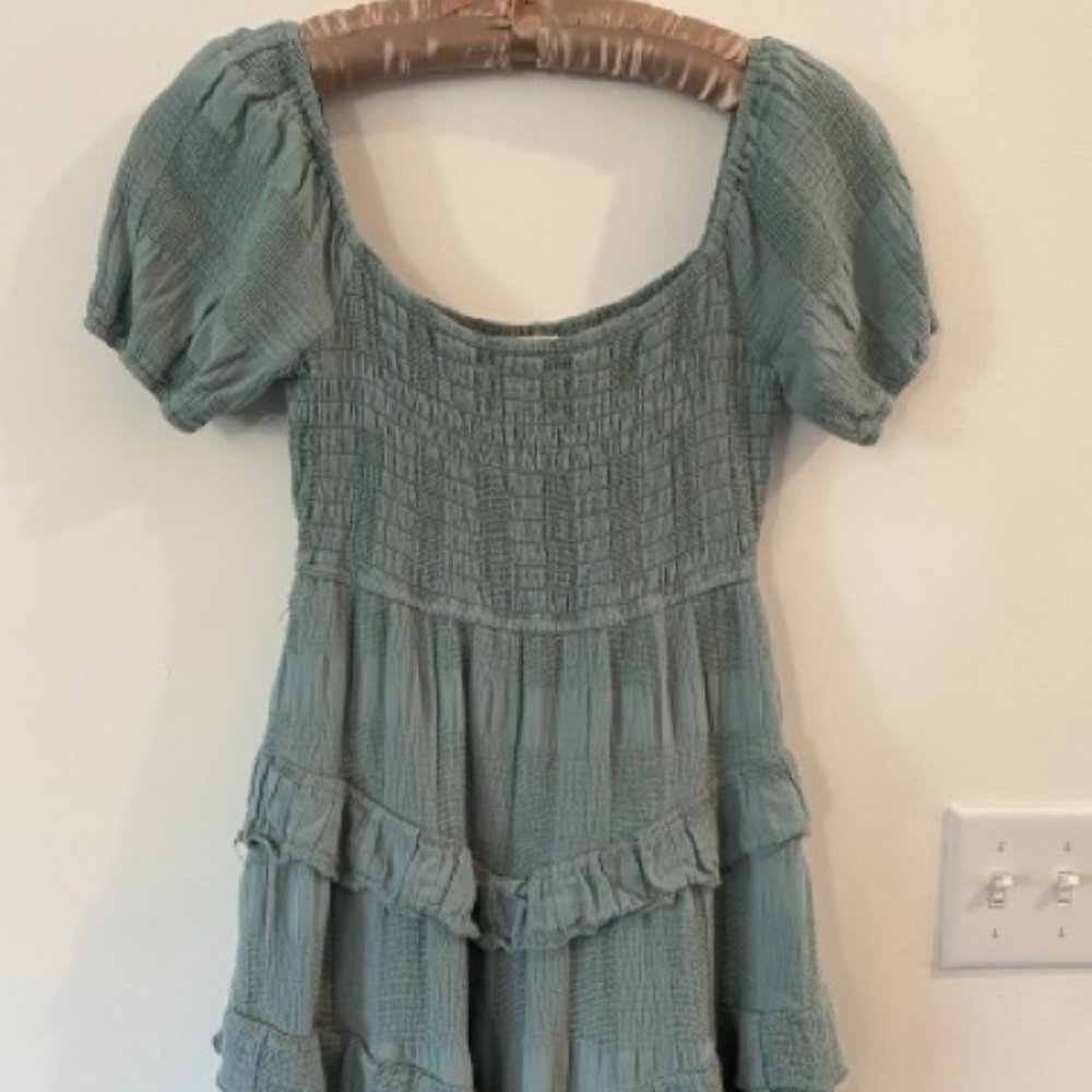 Blue  Smocked Altar'd State Mini Dress | Great Condition